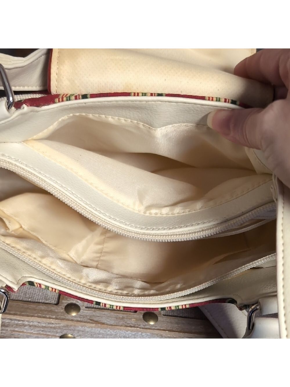 Homestead Holiday Stripe Bag By Longaberger - Picture 9 of 14